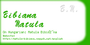 bibiana matula business card